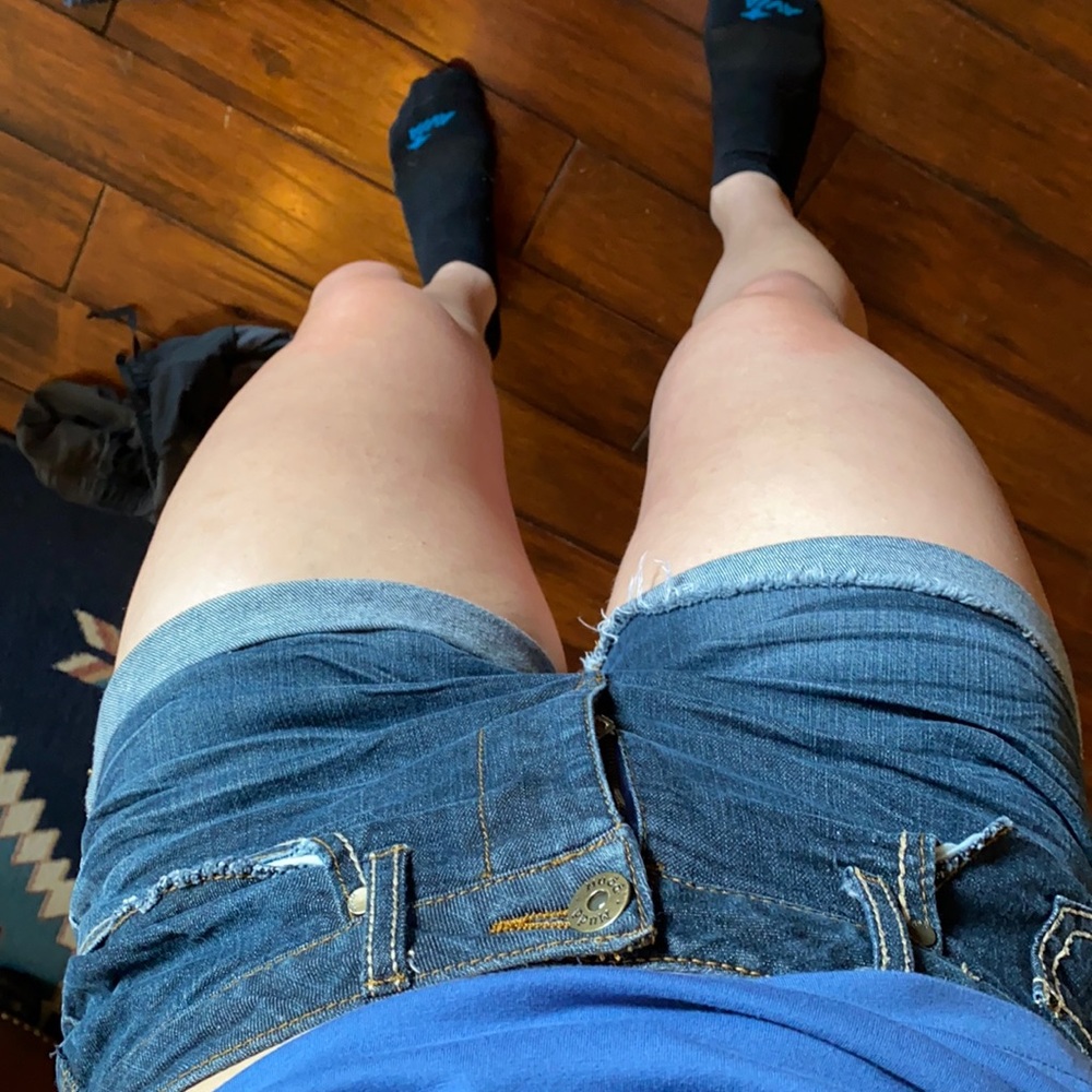 Jean shorts, needs a new zipper